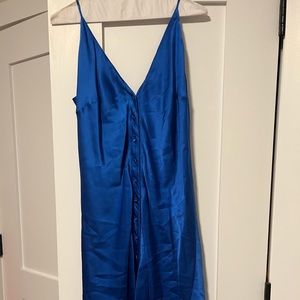 Blue Silk Dress